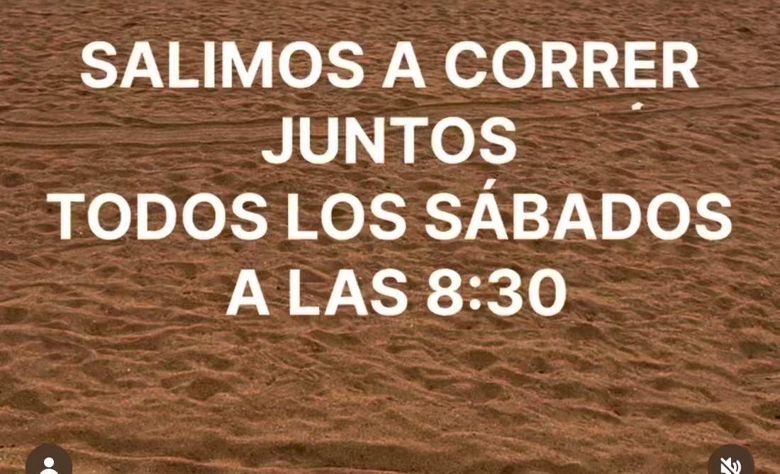 Cartel: salimos a correr juntos todos los sábados a las 8:30